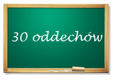 Tabliczka z napisem 30 oddechów