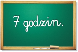 tablica z napisem 7 godzin